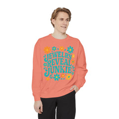 Jewelry Reveal Junkie Sweatshirt - by Comfort Colors- Retro, 70s