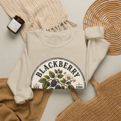 Blackberry Picking Club Crewneck Sweatshirt — Vintage Fruit Patch Design