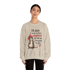 Sarcastic Crewneck Sweatshirt - Don’t Give A Rats Ass
