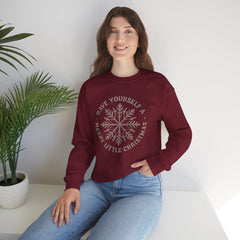 “Have Yourself a Merry Little Christmas” Snowflake Gildan Crewneck Sweatshirt