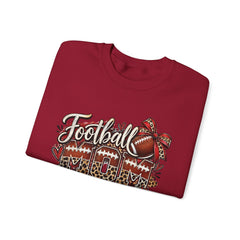 Football Mom Crewneck Sweatshirt — Leopard & Bow Team Spirit