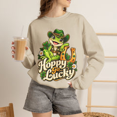Hoppy Go Lucky Frog St. Patrick’s  Day Sweatshirt