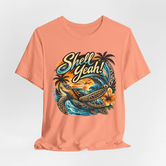Shell Yeah! Turtle Graphic Tee — Tropical Beach Surf T-Shirt