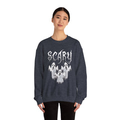 Scary Ghosts Unisex Crewneck Sweatshirt | Halloween Apparel, Spooky Sweatshirt, Ghost Theme, Gift for Halloween Lovers, Cozy Fall Fashion