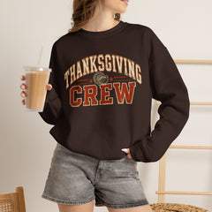 Thanksgiving Crew Sweatshirt - Vintage Turkey Family Holiday Pullover - Fall Apparel