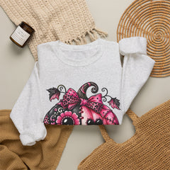 Pink Sugar Skull Pumpkin Sweatshirt ~ Halloween Vibes