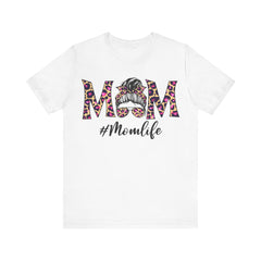 Mom Life Cheeta Print Unisex Jersey Tee - Fun Floral Design for Mothers