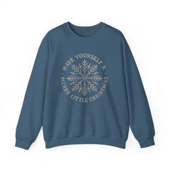 “Have Yourself a Merry Little Christmas” Snowflake Gildan Crewneck Sweatshirt
