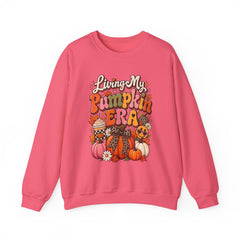 Pumpkin Era Crewneck Sweatshirt — "Living My Pumpkin Era" Fall Graphic Sweatshirt