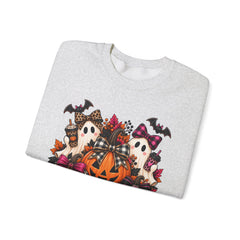 Halloween Ghosts & Pumpkin Crewneck Sweatshirt