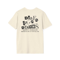 FB Rockstar Dog Unisex T-Shirt - Deaf Dogs Definitely Rock Design