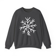 Cozy Snowflake Crewneck Sweatshirt for All Seasons |Hand drawn, Lounging, Holidays, Snow