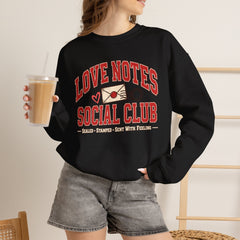 Love Notes Social Club Sweatshirt — Retro Valentine Crewneck