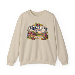 Muscadine Vineyard Crewneck Sweatshirt — Vintage Grape Winery Graphic - Southern Heritage
