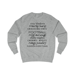 Autumn Fall Unisex Sweatshirt - Cozy Crisp Air Falling Leaves Cider Hot Cocoa Season