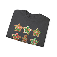 Festive Gingerbread Sweatshirt, Holiday Crewneck, Christmas Gift, Cozy Sweatshirt, Unisex Casual Wear