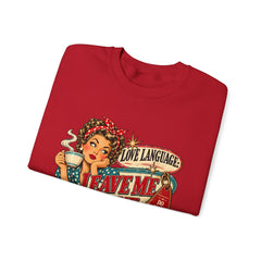 Retro Rosie 'Leave Me Alone' Vintage Pin-Up Graphic Sweatshirt- Valentine