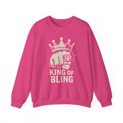 Bling King Sweatshirt, Cozy Crewneck, Gift for Him, Streetwear Style, Bomb Party,  Casual Fashion