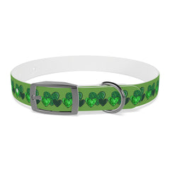 Copy of Dog Collar - Green Leprechaun Hats and Green Hearts Design