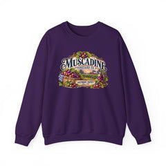 Muscadine Vineyard Crewneck Sweatshirt — Vintage Grape Winery Graphic - Southern Heritage