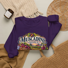 Muscadine Vineyard Crewneck Sweatshirt — Vintage Grape Winery Graphic - Southern Heritage
