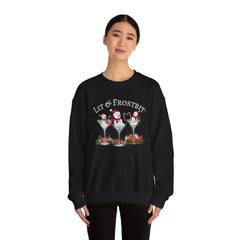 Lit & Frostbit Design | Festive Christmas Martinis, Winter Parties, Snowman Apparel, Christmas Party Sweatshirt