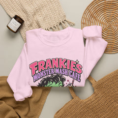 Frankie’s Monstermash Café Sweatshirt — Retro Cute Frankenstein Milkshake Halloween Crewneck