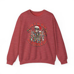 Christmas Skeleton Unisex Sweatshirt - Rude Humor - Party Sweatshirt- Holiday Humor