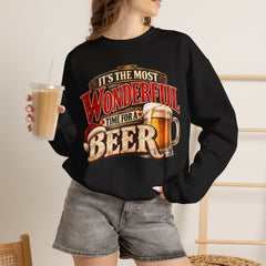 It’s the Most Wonderful Time for a Beer Crewneck Sweatshirt - Christmas