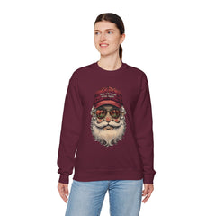 Santa With 'Make Christmas Great Again' Cap Crewneck Sweatshirt