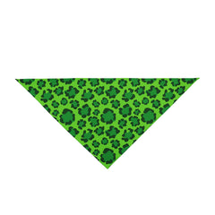 St. Patrick's Day Pet Bandana - Green Leopard Print