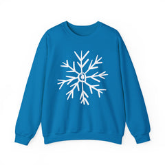 Cozy Snowflake Crewneck Sweatshirt for All Seasons |Hand drawn, Lounging, Holidays, Snow