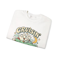 Cruisin' With My Boos Sweatshirt — Cute Ghost Halloween Crewneck