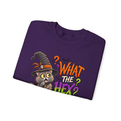 Halloween Cat 'What the Hex?' Crewneck Sweatshirt