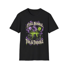 Fizz, Bubble Witch Tee — "Fizz, Bubble, Toil & Trouble" Halloween Graphic T-Shirt BP