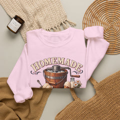 Crewneck Sweatshirt — "Homemade Ice Cream Social" Vintage Ice Cream Maker Design