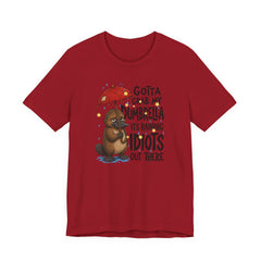 Funny Platypus T‑Shirt — "Gotta Grab My Dumbrella, It’s Raining Idiots Out There" Graphic Tee