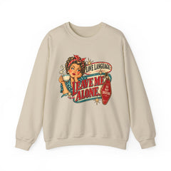 Retro Rosie 'Leave Me Alone' Vintage Pin-Up Graphic Sweatshirt- Valentine