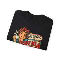 Retro Rosie 'Leave Me Alone' Vintage Pin-Up Graphic Sweatshirt- Valentine