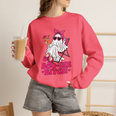 Boo-gie Bitch Ghost Crewneck Sweatshirt — Cute Retro Halloween Graphic