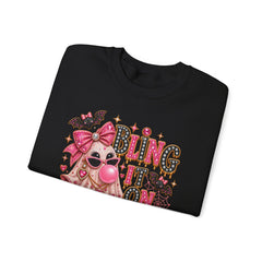 'Bling It On Boo' Pink Ghost Halloween Crewneck Sweatshirt