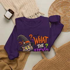 Halloween Cat 'What the Hex?' Crewneck Sweatshirt