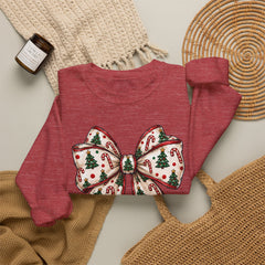 Christmas Bow Crewneck Sweatshirt — Festive Holiday Bow Sweatshirt