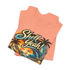 Shell Yeah! Turtle Graphic Tee — Tropical Beach Surf T-Shirt