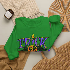 Halloween 'Trick or Treat' Crewneck Sweatshirt — Retro Candy Graphic