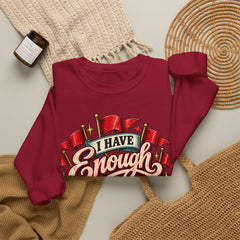 "I Have Enough Red Flags, Thanks" Vintage Banner Graphic Valentine Sweatshirt