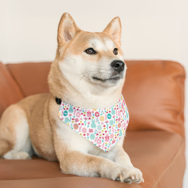 Floral Pet Bandana Collar - Cute Spring Design for Dogs