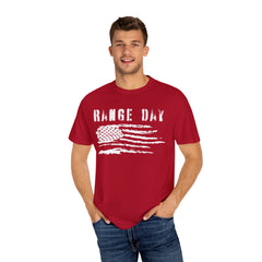 Range Day - FADED PRINT - T-shirt - Military Branches, Right to Bear Arms, American Flag