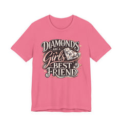 Diamonds Are a Girl's Best Friend T-Shirt – Retro Script Diamond Graphic Tee