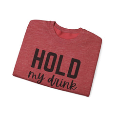 "Hold My Drink, I Gotta Pet This Dog" Unisex Heavy Blend™ Crewneck Sweatshirt